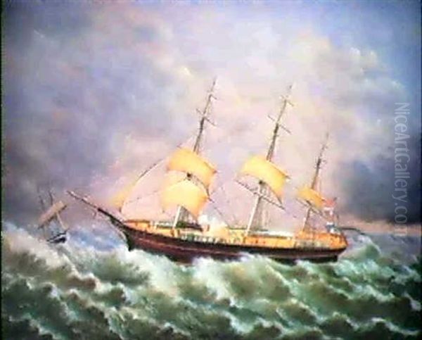 The Express (schooner On Rough Seas) - view 1