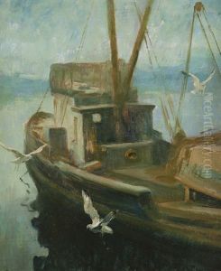 Early Morn, Fishing Boat by William Frederick Foster