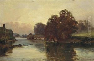 Cattle Watering by William Gilbert Foster