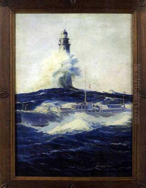The Cruiser "sp 1068" Passing Boston Light - view 1