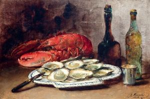 Stilleven Met Schaal Oesters En Kreeft / Nature Morte Au Homard Et Plateau D'huitres