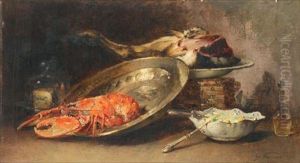 Nature Morte Au Cuivre Et Au Homard by Guillaume Romain Fouace