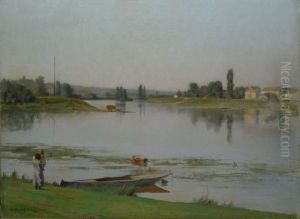 Enfants Au Bord De Riviere