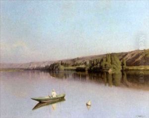 Promenade Sur Le Lac by Emile-Louis Foubert
