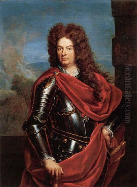 Portrait Of A Man In Armour Wearing The Badge Of The Royal And Military Order Of Saint Louis Of France - view 1