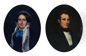 Portrat Eines Eleganten Hern Und Dame by Jean Marius Fouque