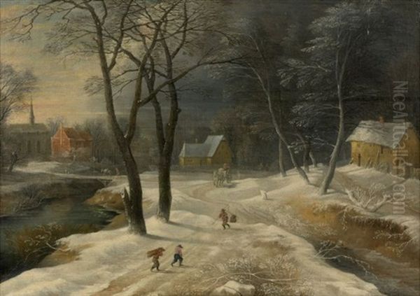 Paysage D'hiver Anime De Personnages - view 1