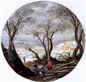Winterlandschaft Mit Holzfallern by Jacques Fouquieres