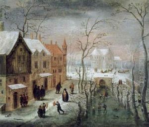 Ein Dorf Im Winter by Jacques Fouquieres