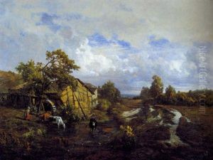 Landschap Met Watermolen