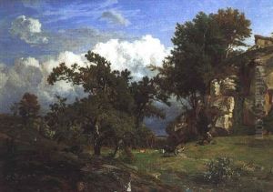 Paysage Du Dauphine by Theodore Fourmois