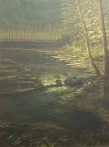 Chasseur Et Son Chien Dons La Foret