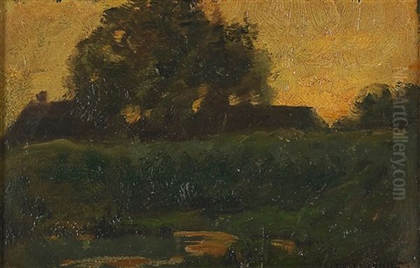 Untitled (landscape With Houses) - view 1