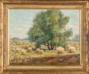 Landscape With Haystacks by Alexis Fournier