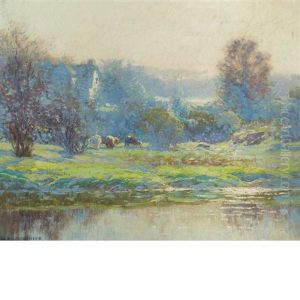 Landscape With Cows by Alexis Fournier