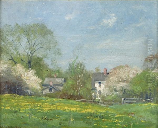 In May, Spring Landscape With Houses - view 1