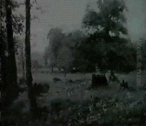 Wooded Landscape by Alexis Fournier