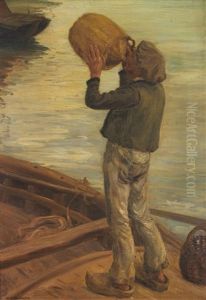 L'homme En Barque by Alfred Victor Fournier