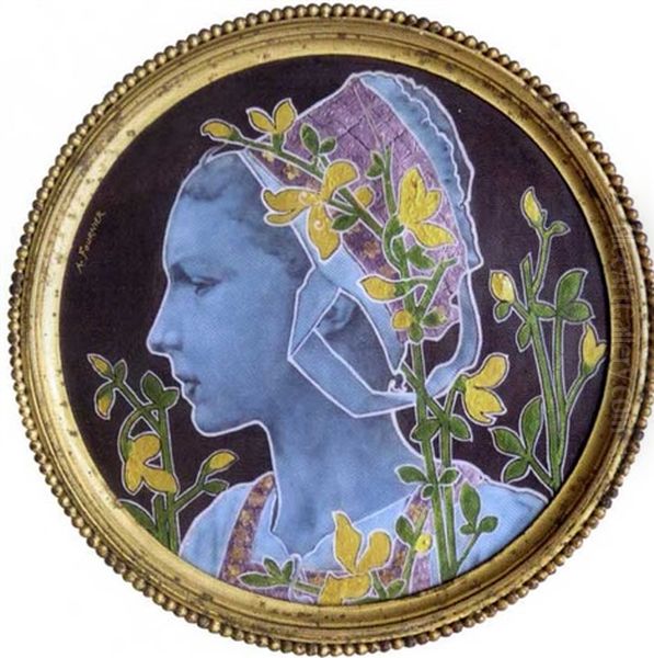 Femme Parmi Les Fleurs - view 1
