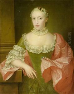 Bildnis Einer Edlen Dame Mit Einer Saphir-perlen-brosche by Jean Fournier