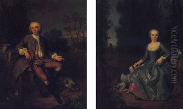 A Portrait Of A Gentleman, Seated And Wearing Hunting Dress - view 1
