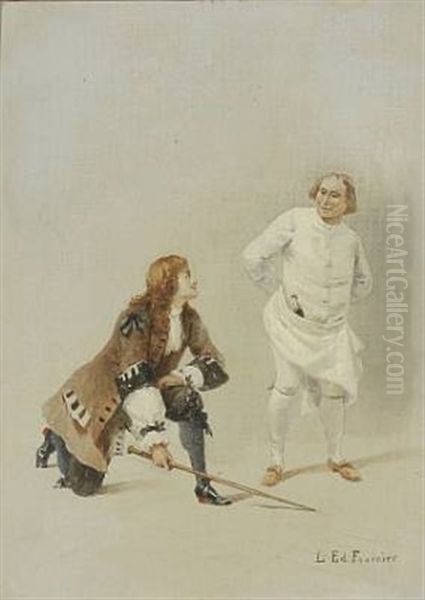 Scene With Two Men In Rococo Clothing - view 1