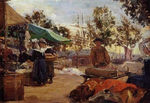 Etalages Sur Le Port De Concarneau