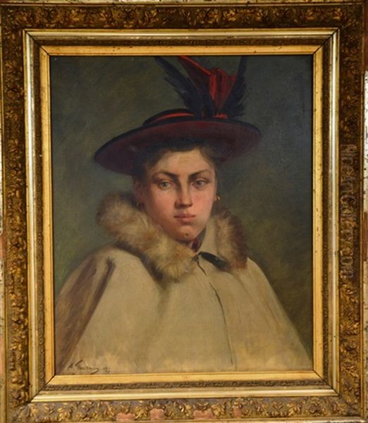 Portrait De Femme Au Chapeau - view 1