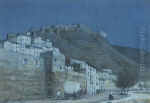 Moonlight, Malaga, Spain by A. Moulton Foweraker