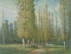An Autumn Morning, Cordes, France by A. Moulton Foweraker