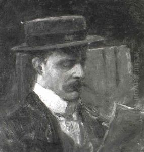 Portrait Of A Man In A Boater Portrait Of A Man In A Boater