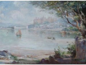 A View Of Conway Castle, N. Wales, And A View Of The Scottish Highlands (a Pair) by Robert Fowler