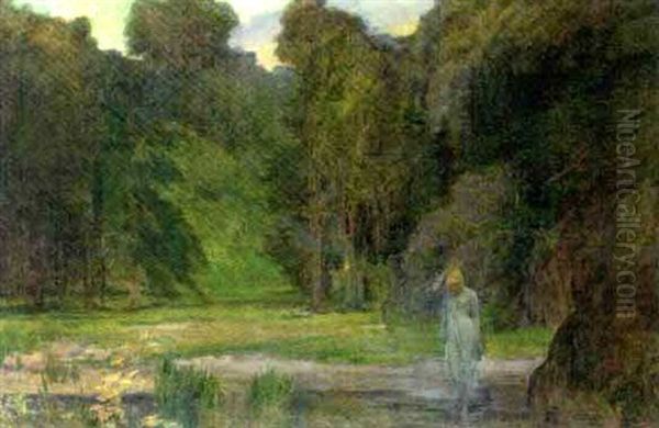 A Nymph In A Woodland Clearing, Dusk - view 1