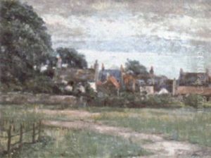 Pathway To Village Houses by Robert Fowler