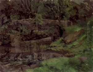 Bachlandschaft Mit Steinerner Brucke Bachlandschaft Mit Steinerner Brucke