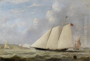 The America Off Ryde, Isle Of Wight With Osborne House In The Distance by Arthur Wellington Fowles