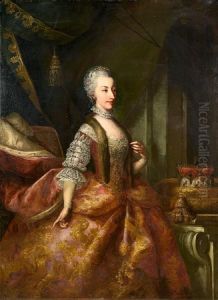 Portrait Of Amalia by Johann-Gottfried Auerbach