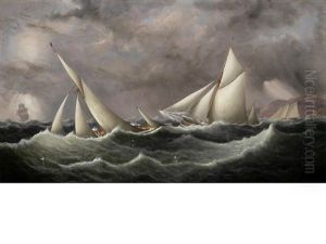 Latona, Florina, Enchantress, Racing Off Catherine's Point In The Ryde Regatta's Commodore's Cup Race Of August