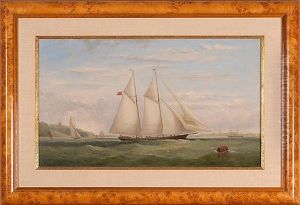 An American Schooner Off Of Ryde, Isle Of Wight by Arthur Wellington Fowles