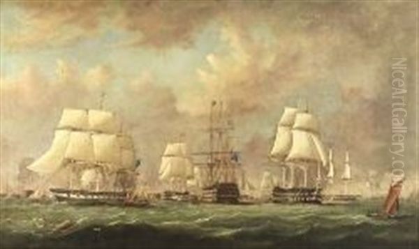The Baltic Fleet Leaving Spithead - view 1