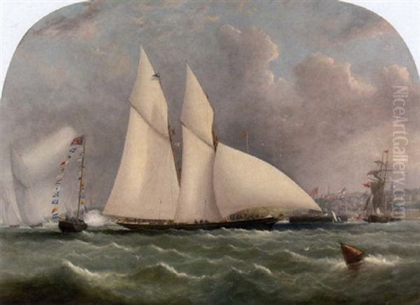 "cambria" Winning The Town Cup, Ryde, 1868 - view 1