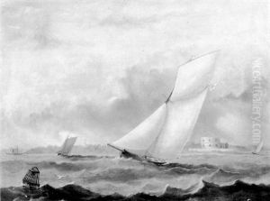 A Cutter Off The Isle Of Wight A Cutter Off The Isle Of Wight