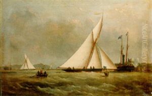 Ryde Pier, Isle Of Wight by Arthur Wellington Fowles