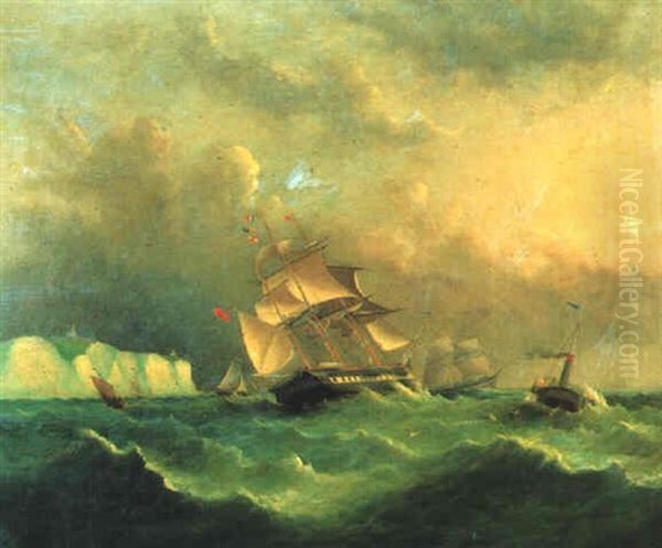 Ship "hove To", Off The South Foreland, Kent - view 1