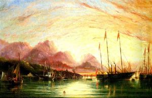 The Royal Flotilla Arriving Off Osborne Prior To Queen Victoria's Departure For France, 1855 by Arthur Wellington Fowles