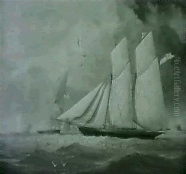 A Yacht Of The Royal Yacht Squadron And Other      Shipping...  A Yacht Of The Royal Yacht Squadron... - view 1