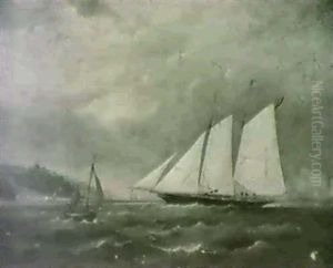 Diana Schooner, 80 Tons, Sidney Walker, Esq., Off Norris, I.o.w. by Arthur Wellington Fowles
