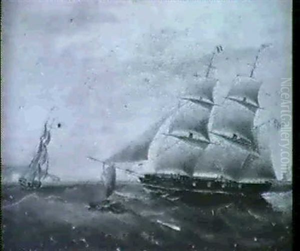 A Clipper Off The Coast At Dover - view 1