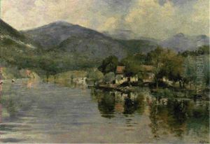 A North Italian Lake Scene by Charles James Fox