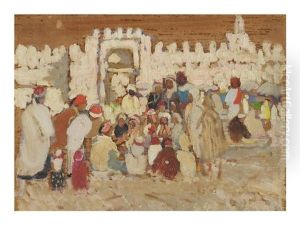 North African Marketplace by Emanuel Phillips Fox